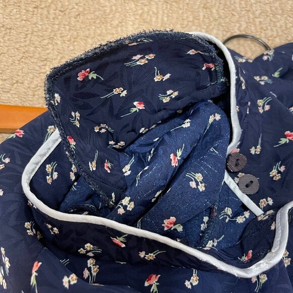 Vintage Floral Chinese Style Blouse Navy – S - Picture 9 of 9